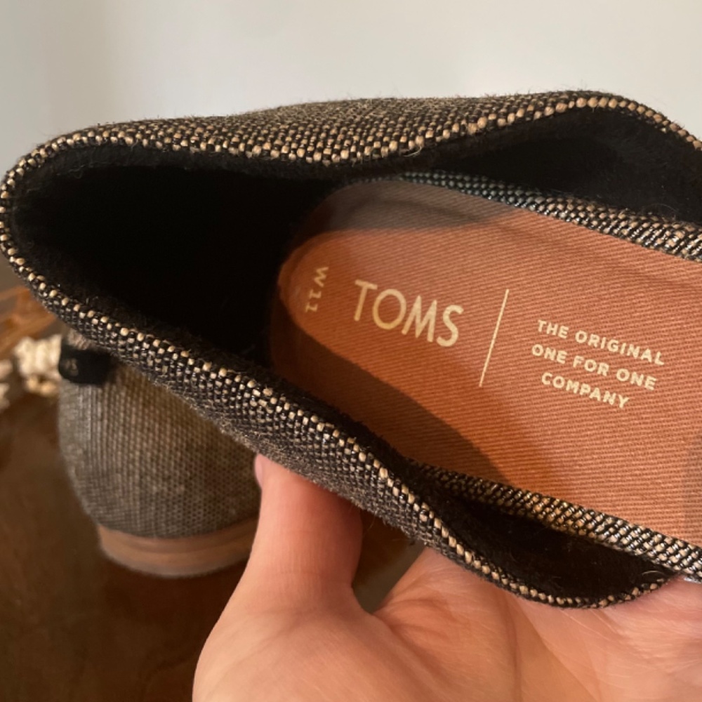 TOMS Black suede d’orsay flats - Picture 4 of 8